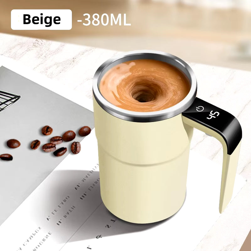 380ML Mini Electric Coffee Self Mixing Mug IP67 Waterproof Food Safe Coffee Mug USB Rechargeable Automatic Magnetic Cup for Tea