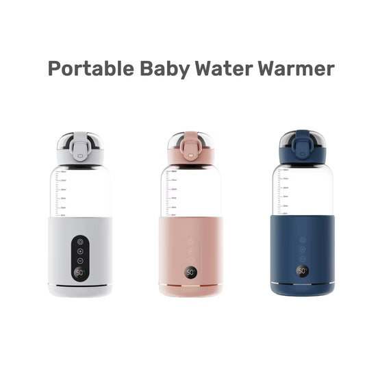 Portable Electric Bottle Warmer for Baby Milk USB Rechargeable Precise Temperature Control & Display Wireless Baby Bottle Heater